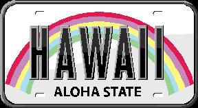 Hawaii license plate